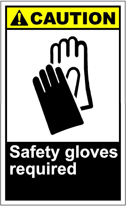 Cautv255   Safety Gloves Required Eps