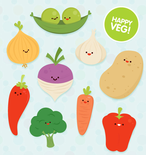 Veg Clipart Commercial Use Cute Vector Educational By Colorplanet