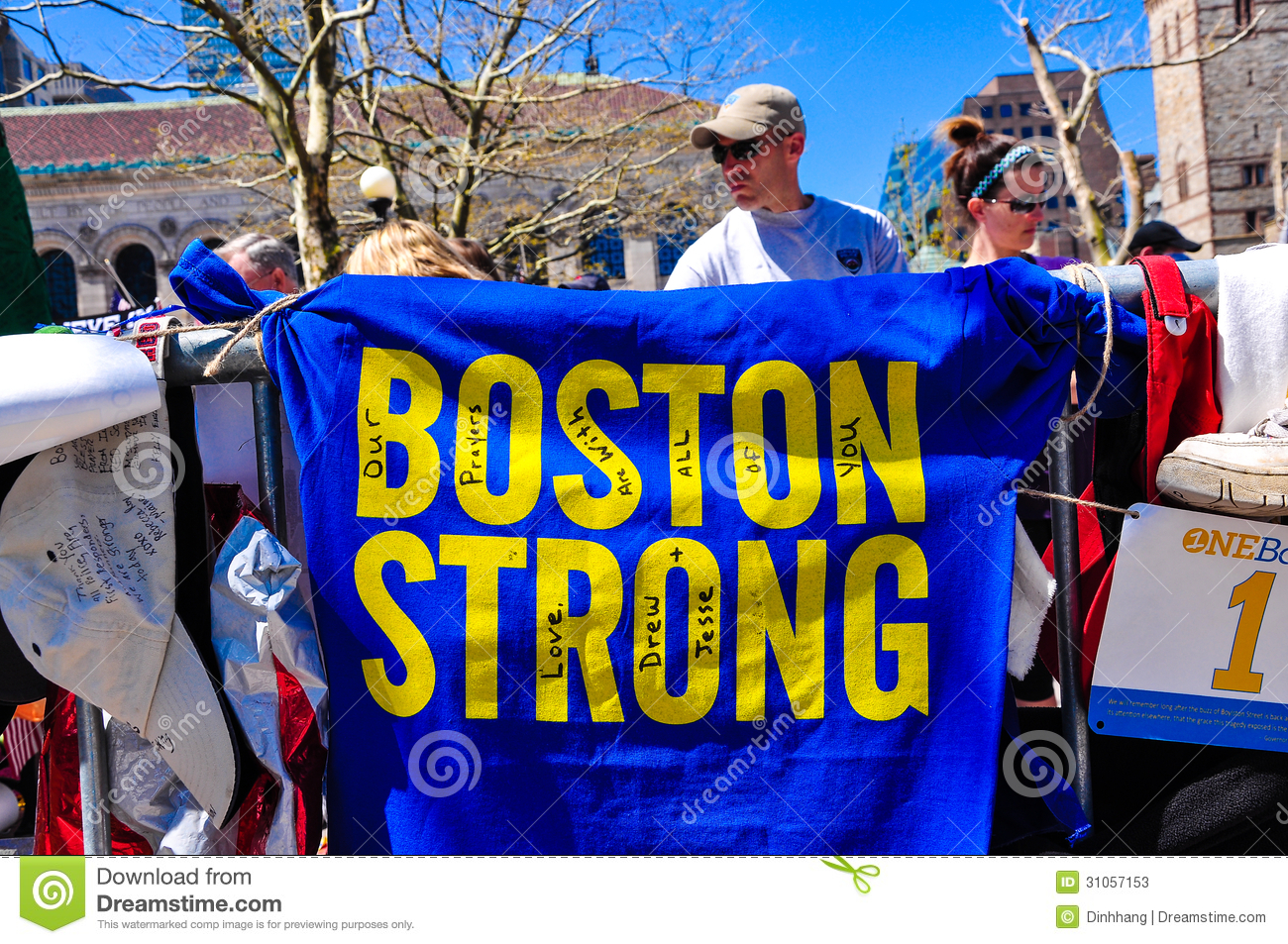 Boston Marathon Bombing Memorial Usa Editorial Stock Photo   Image