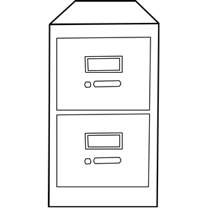 Cabinet Clipart Cliparts Of Classeur Vertical   Vertical File Cabinet