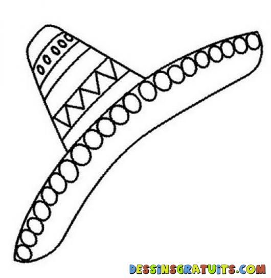 Coloriage Sombrero Mexicain    Bricolage   Pinterest   Sombreros