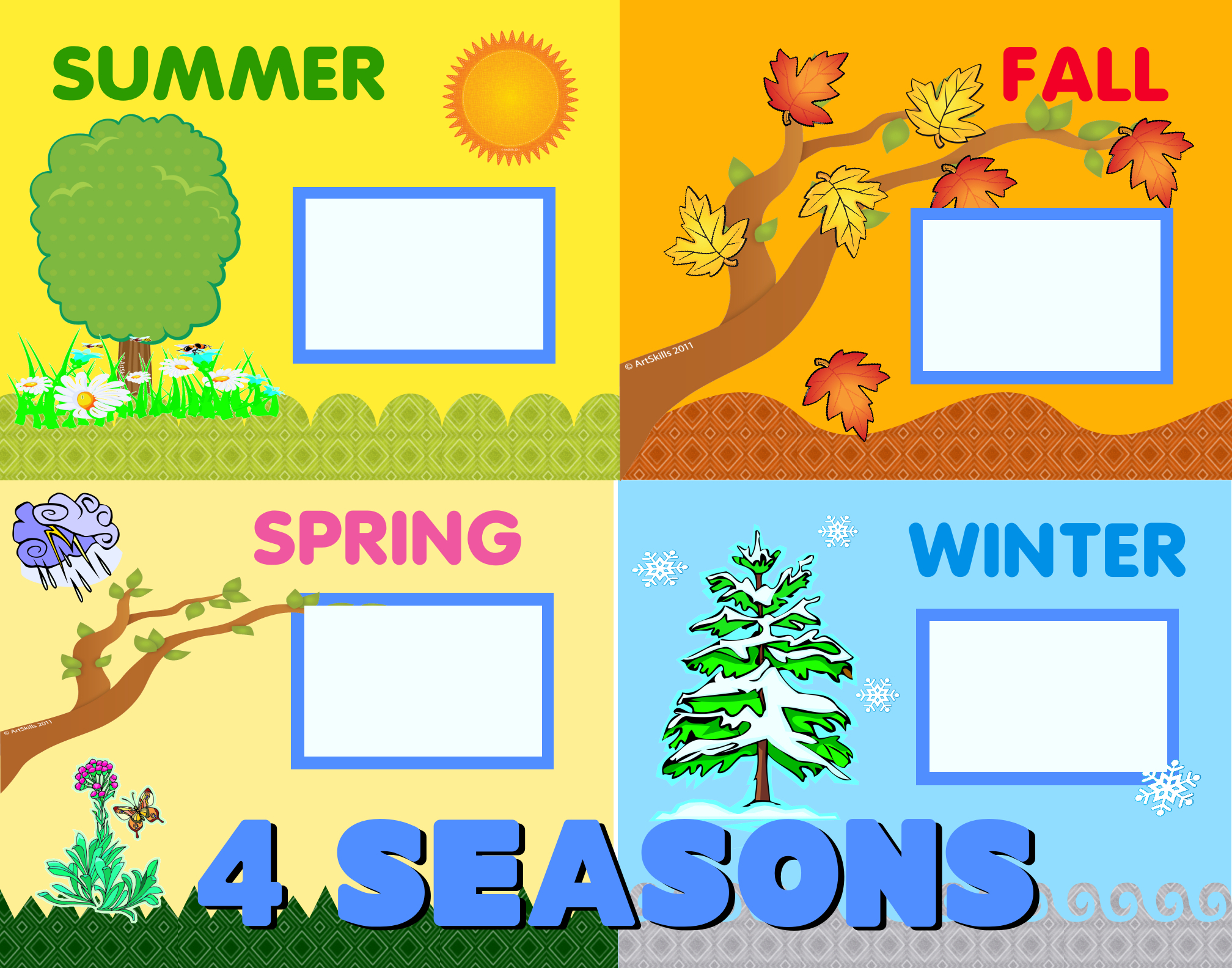 Create A 4 Seasons Poster   School Poster   Educational Poster Ideas