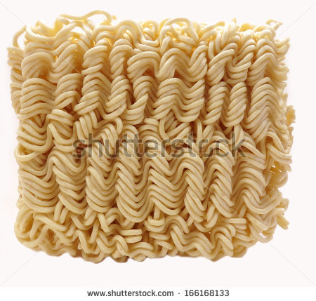 Dried Instant Ramen Or Soto Noodles On White   Stock Photo