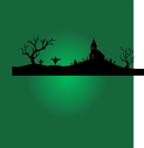 Halloween Scene Green Clip Art At Clker Com   Vector Clip Art Online