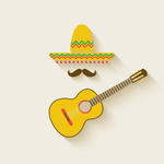 Mexican With Sombrero And Guitar Stock Vector   Clipart Me