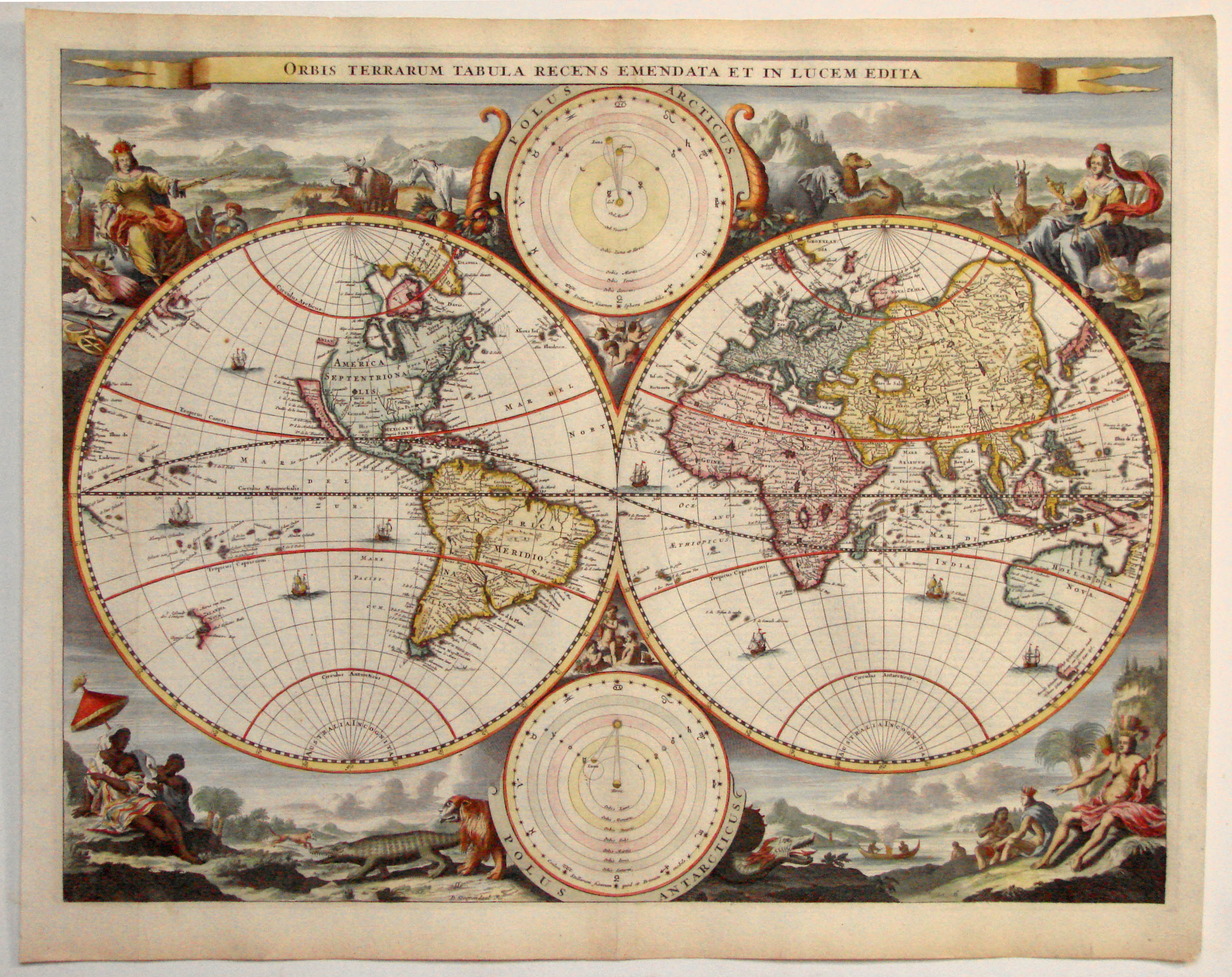 Antique Maps Leen Helmink Antique Map Of World By Stoopendaal
