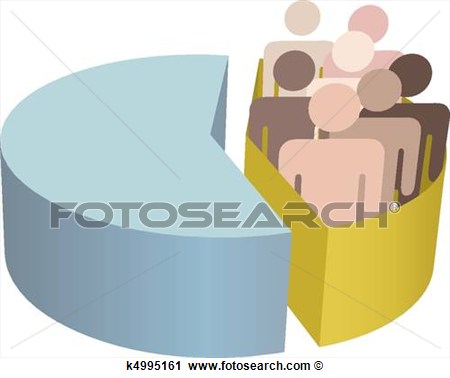 Minority People Group Population Pie Chart View Large Clip Art Graphic