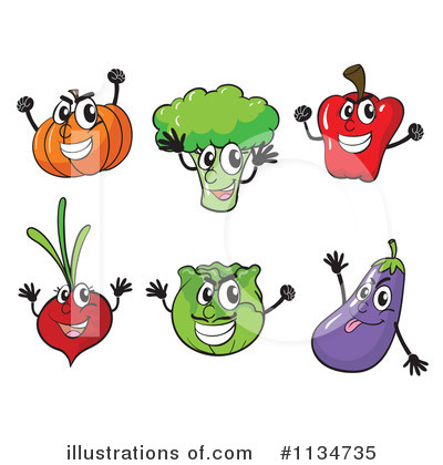 Royalty Free Rf Veggie Clipart Illustration By Colematt Stock