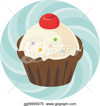 Stock Illustration   Vanilla Cupcake  Clipart Gg59905075