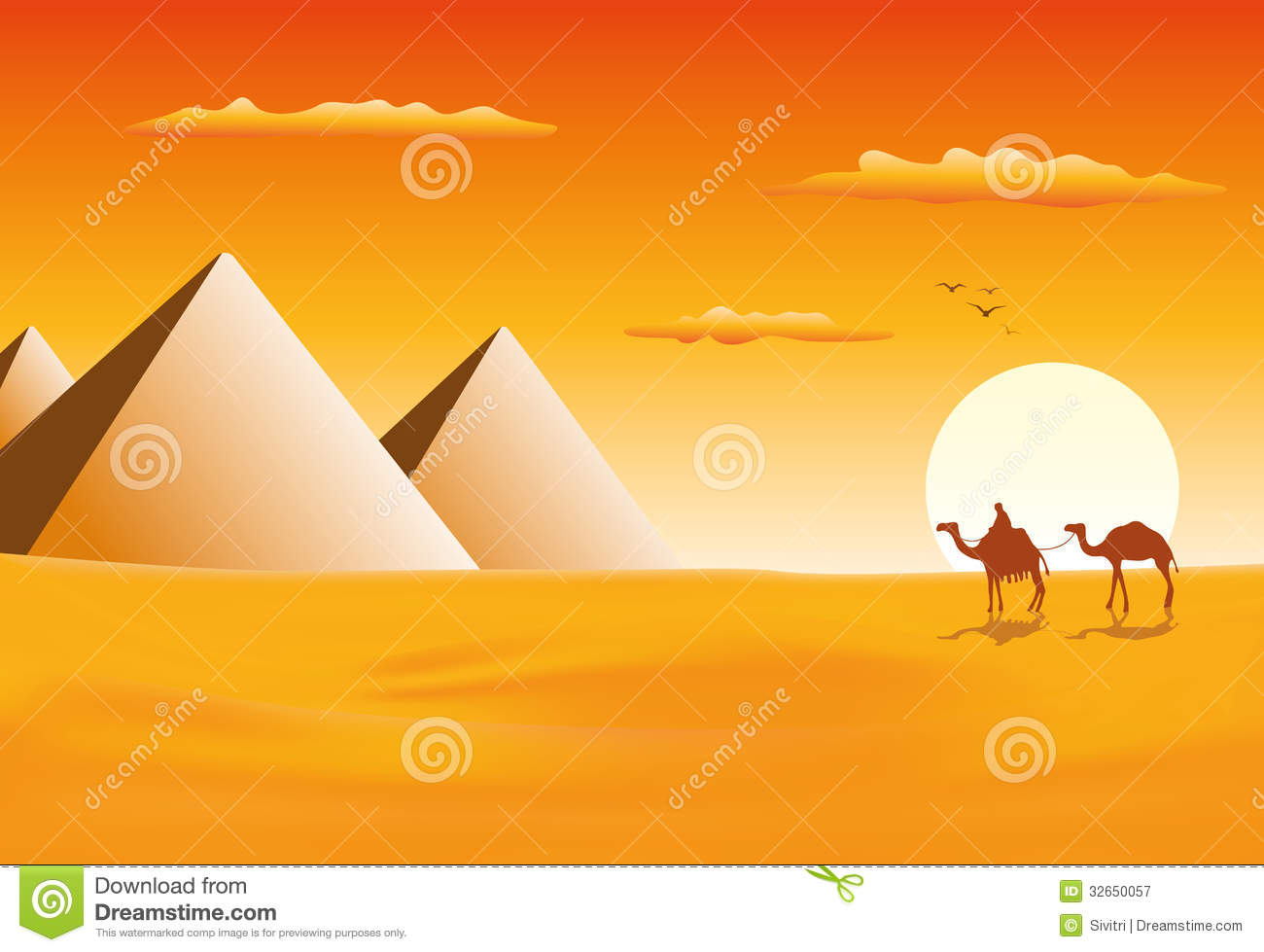 Camel Caravan At The Pyramids Of Giza Royalty Free Stock Photography