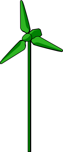 Energy Positive Wind Turbine Green Clip Art At Clker Com   Vector Clip    