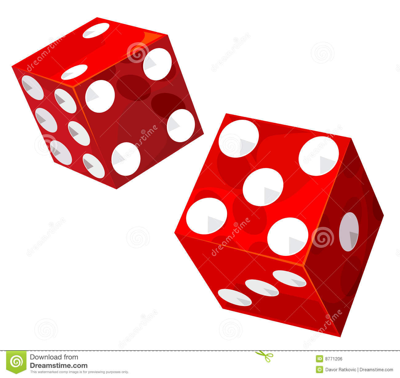 Casino Transparent Dice  Vector Illustration Without Gradients And