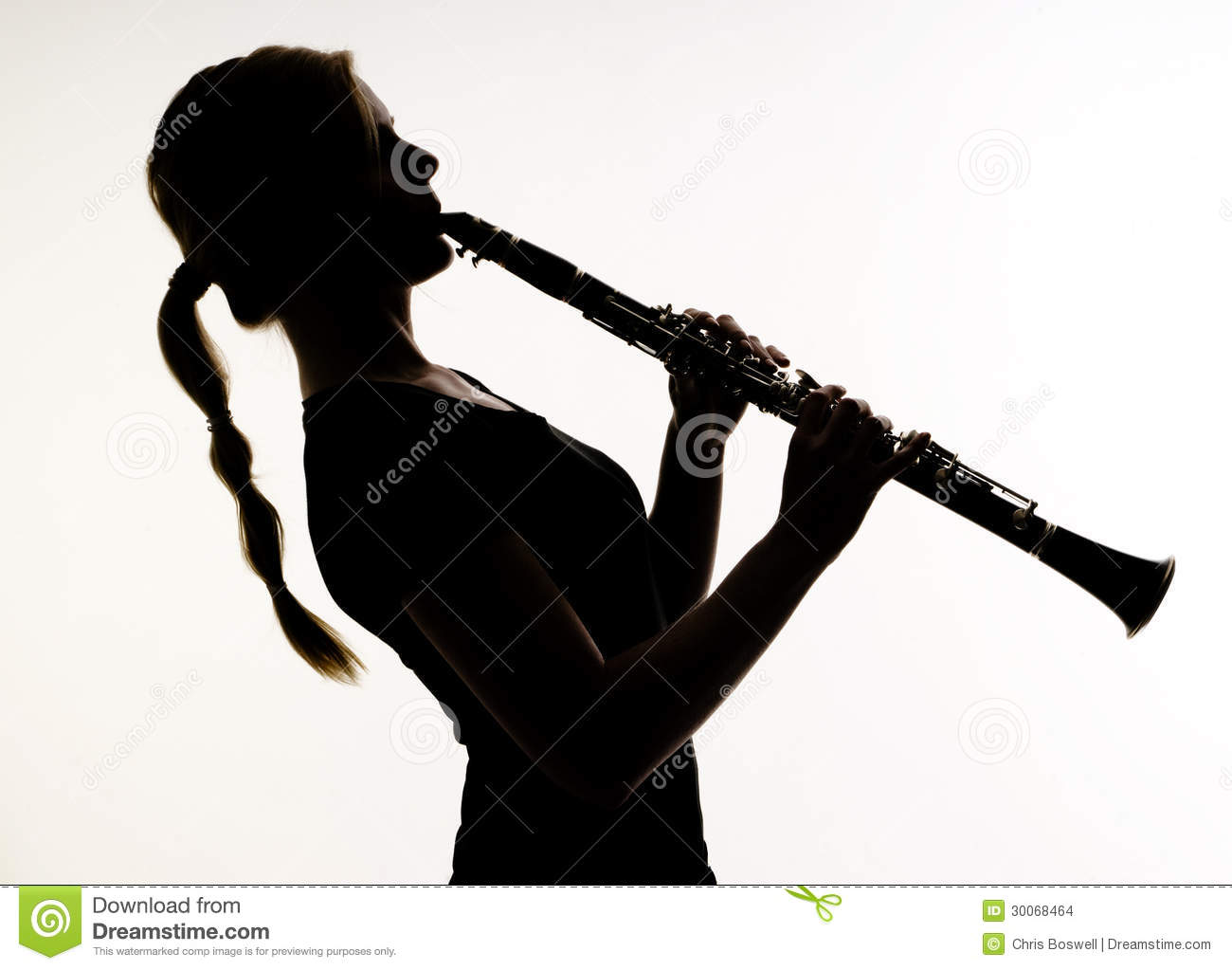 Musician Silhouette Woodwind Clarinet Stock Images   Image  30068464