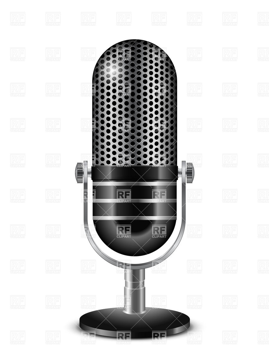 Retro Microphone 5821 Objects Download Royalty Free Vector Clipart