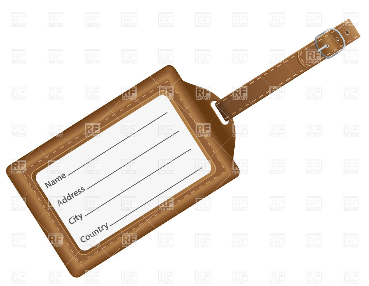 Tag With Identification Card Download Royalty Free Vector Clipart