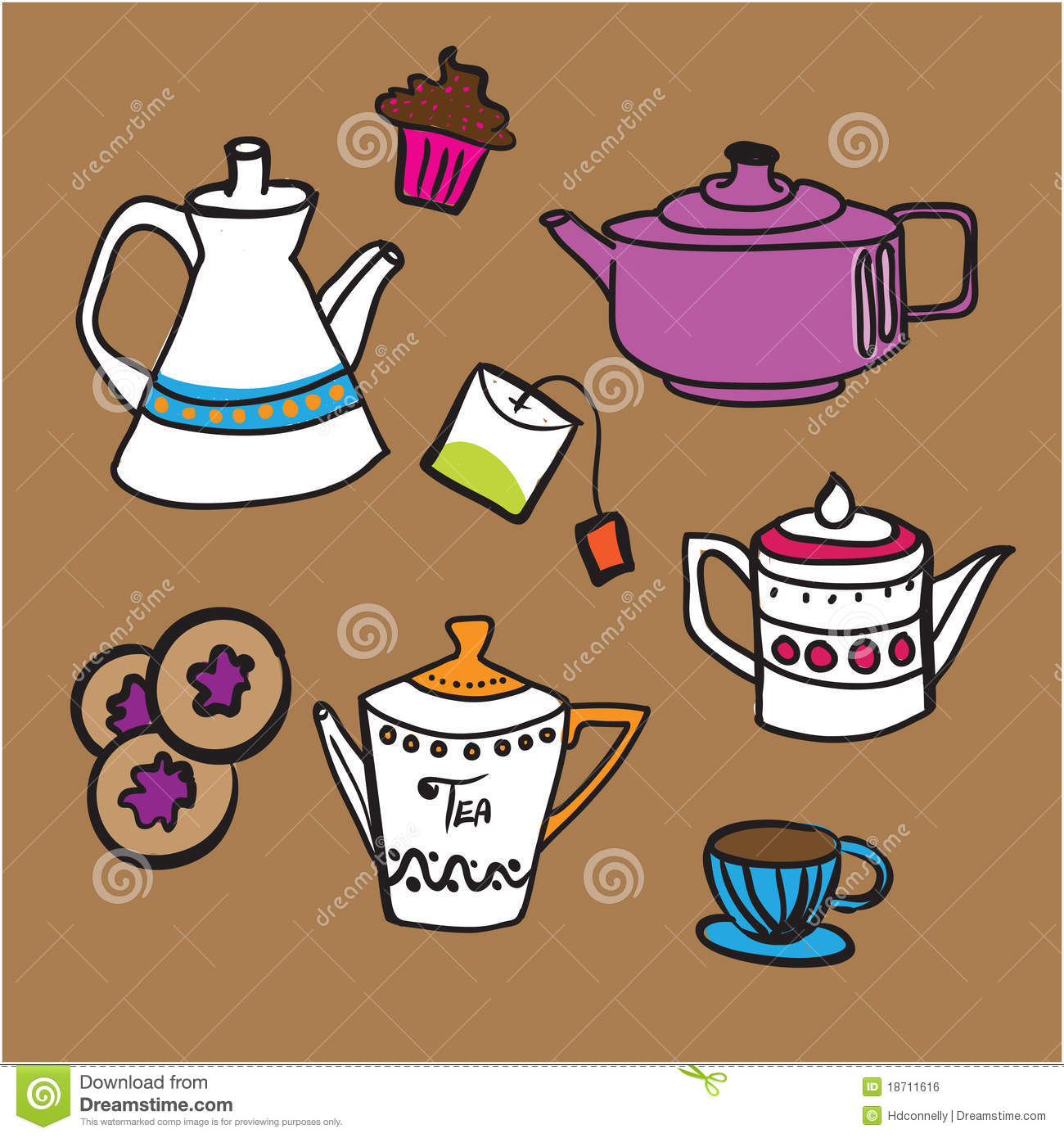 Tea And Cookies Royalty Free Stock Image   Image  18711616