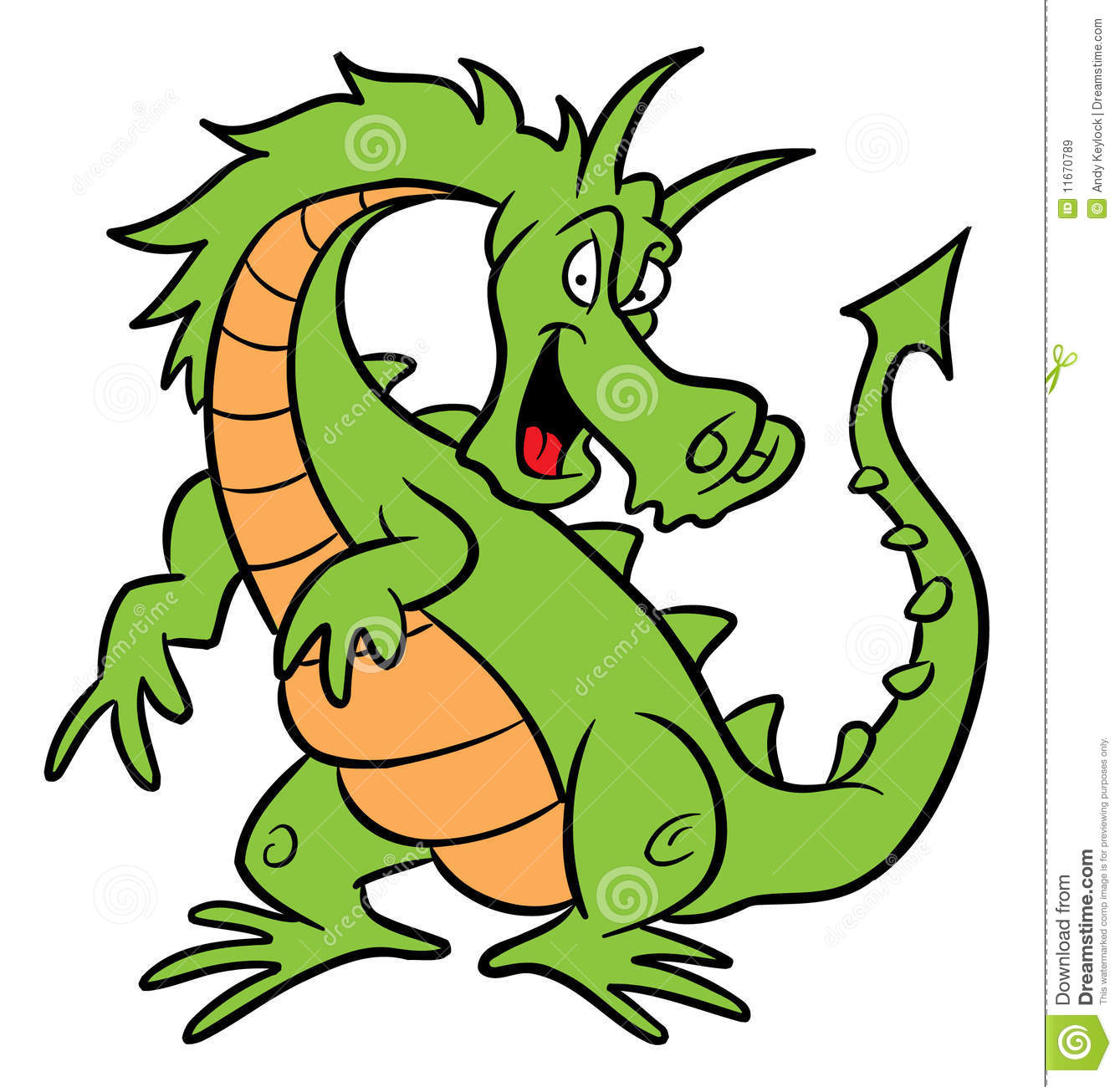 Green Dragon Cartoon Illustration Royalty Free Stock Images   Image