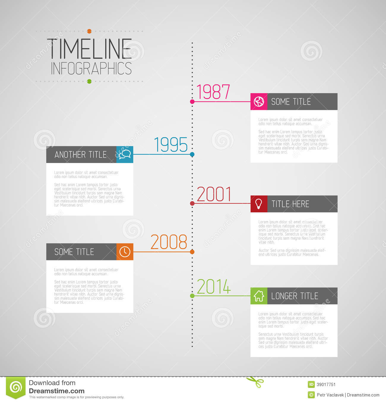 Infographic Timeline Report Template Stock Vector   Image  39017751