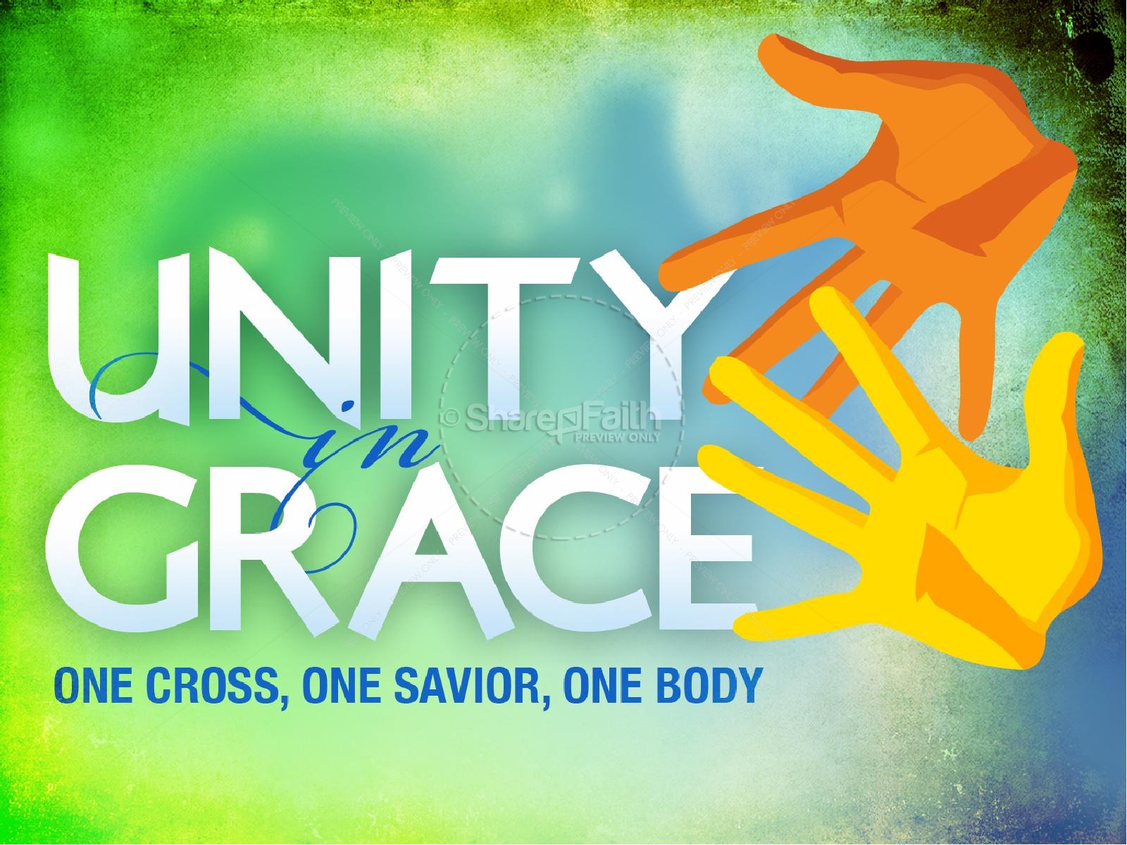 Unity In Grace Powerpoint Sermon   Slide 1