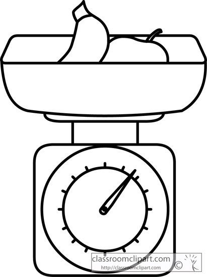 Food   Food Scale 213 Outline   Classroom Clipart