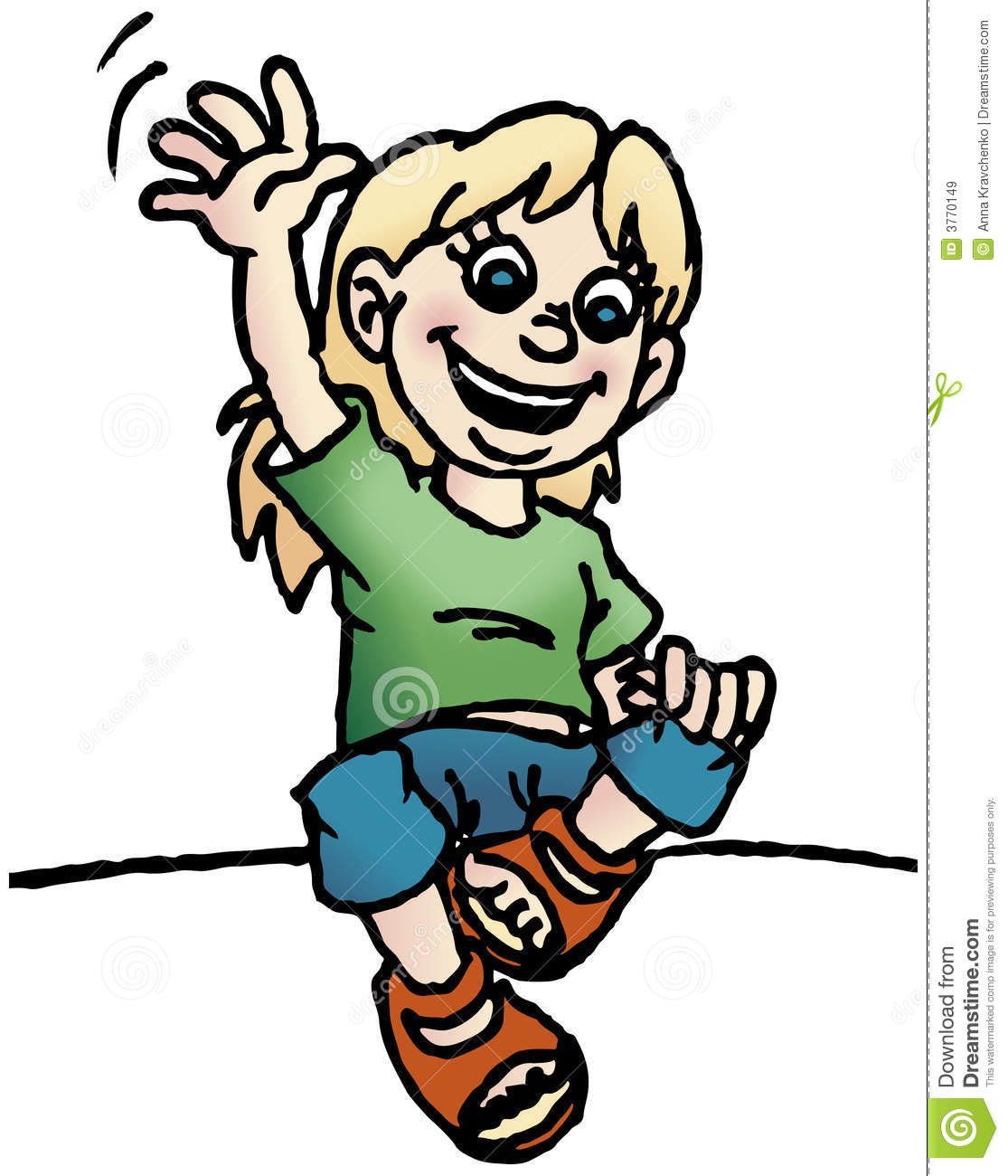 Girl Waving A Hand Royalty Free Stock Images   Image  3770149