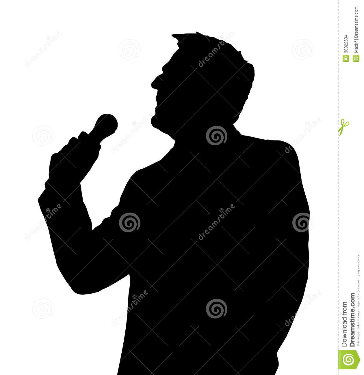 Opera Singer Silhouette Stock Vector   Image  38822604