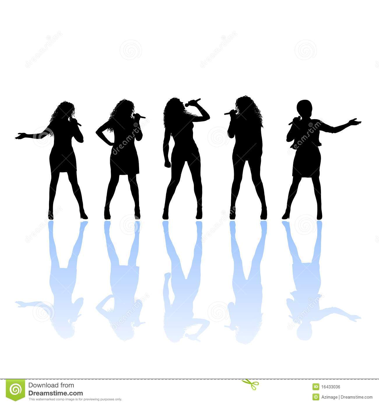 Silhouette Of Female Singer Royalty Free Stock Image   Image  16433036