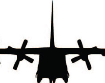 C130 Airplane Large Vinyl Wall Art Decal  Different Size And Color
