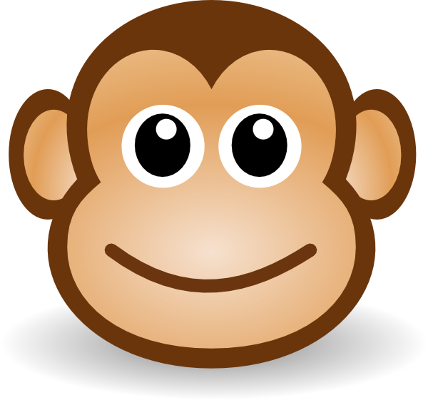 Happy Monkey Face Clip Art At Clker Com   Vector Clip Art Online