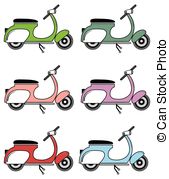 Italian Scooter Vector Clipart Royalty Free  149 Italian Scooter Clip    