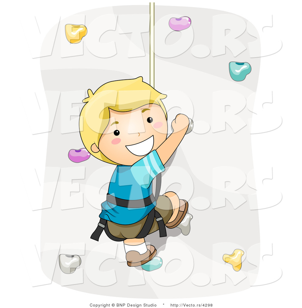 Larger Preview  Vector Of Happy Rock Climbing By Bnp Design Studio