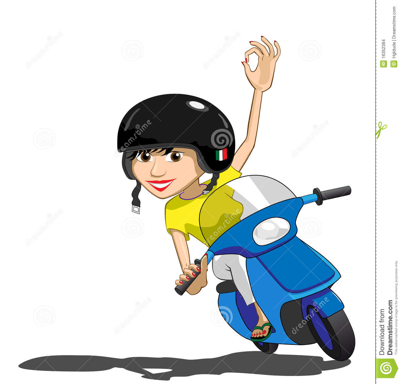 Pretty Italian Scooter Girl Stock Images   Image  16352384