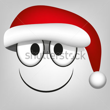 The Arts   A Vector Cute Cartoon White Face With Santa Claus Hat