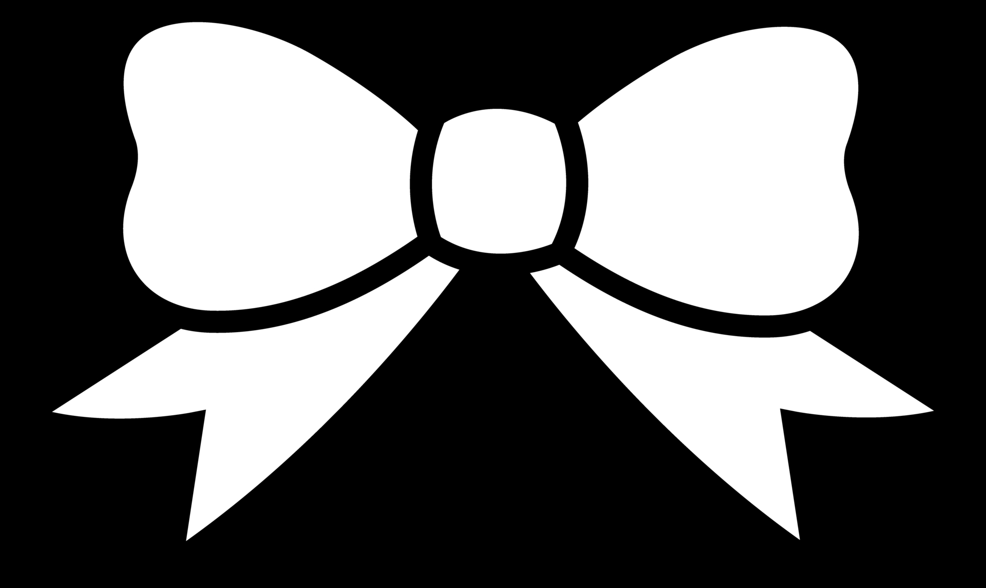 Hair Bow Clip Art Black And White Bow Clipart