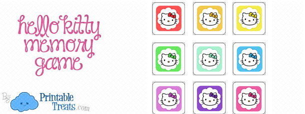 Colorful Hello Kitty Memory Game