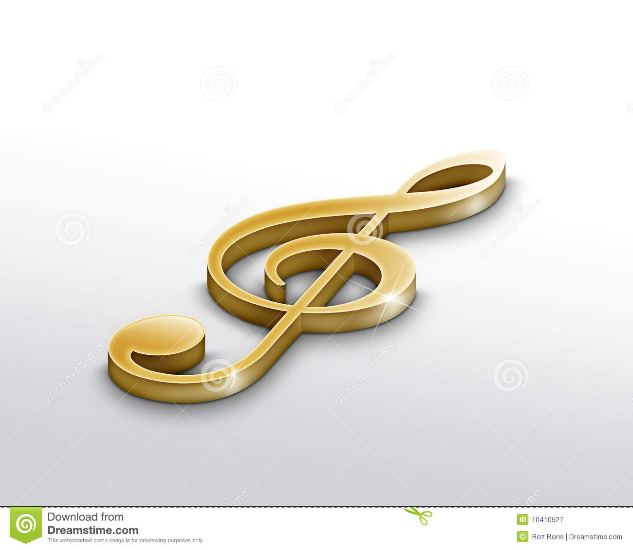 Gold Treble Clef Royalty Free Stock Photography   Image  10410527