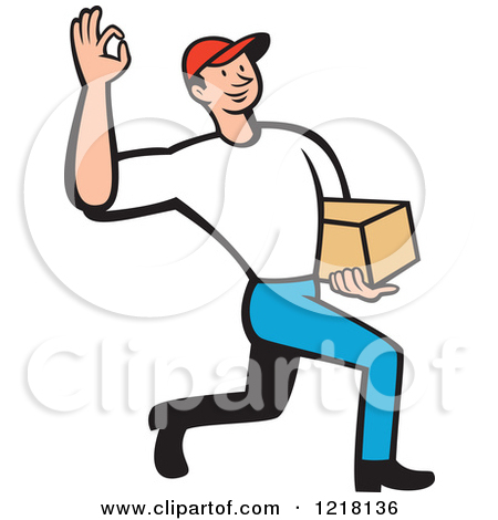 Royalty Free  Rf  Delivery Man Clipart Illustrations Vector Graphics