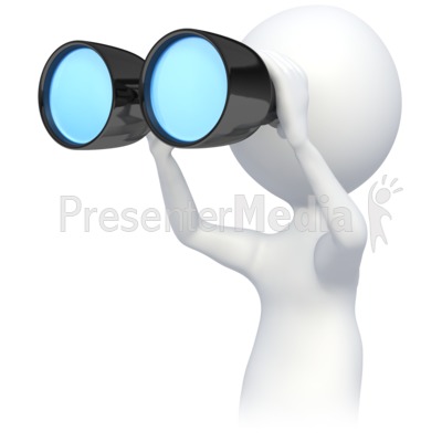Stick Figre Looking Though Binoculars   3d Figures   Great Clipart For