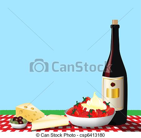 Vector Clipart Of Picnic   A Vector Illustration Depicting A Picnic On