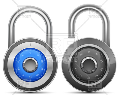 Combination Lock 5725 Objects Download Royalty Free Vector Clipart
