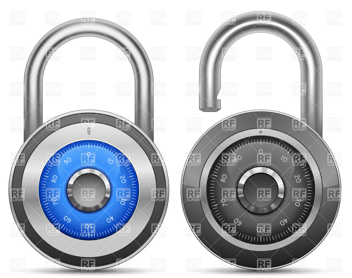 Combination Lock Download Royalty Free Vector Clipart  Eps