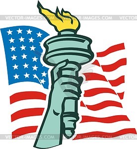 The Statue Of Liberty In New York   Vector Clip Art