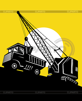 Boom Crane Loading Mining Dump Truck     Patrimonio Designs Limited
