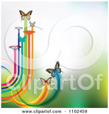 Clipart Butterfly Trail Background 1   Royalty Free Vector