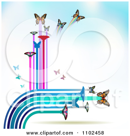 Clipart Butterfly Trail Background 10   Royalty Free Vector