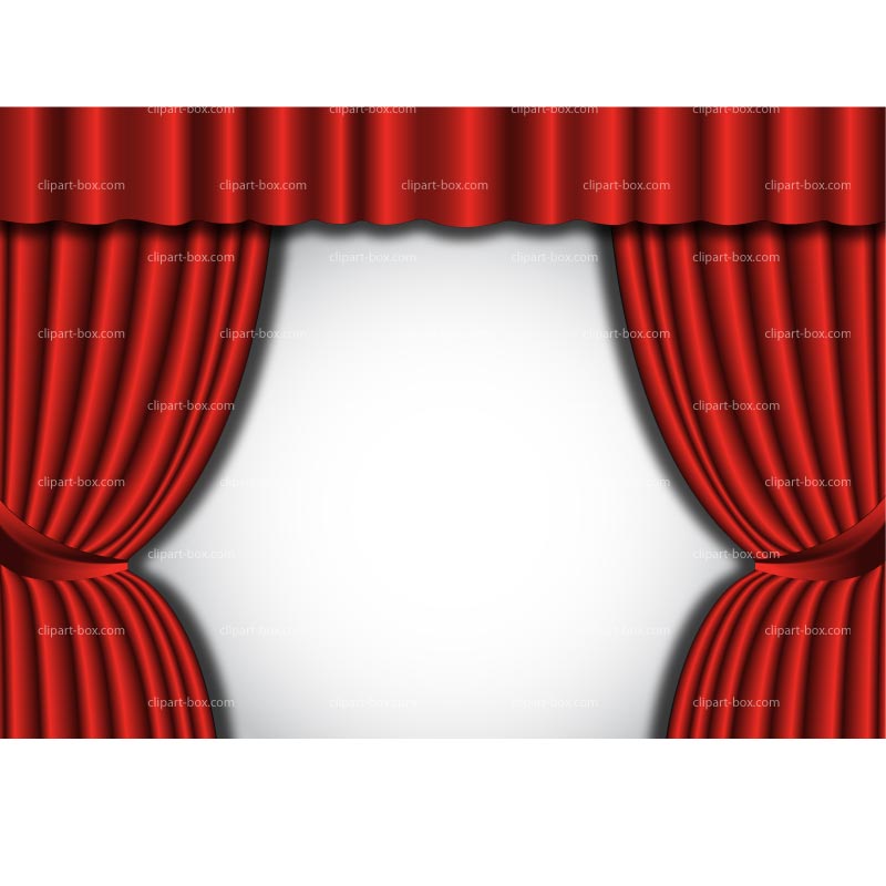 Clipart Red Theatre Curtains   Royalty Free Vector Design