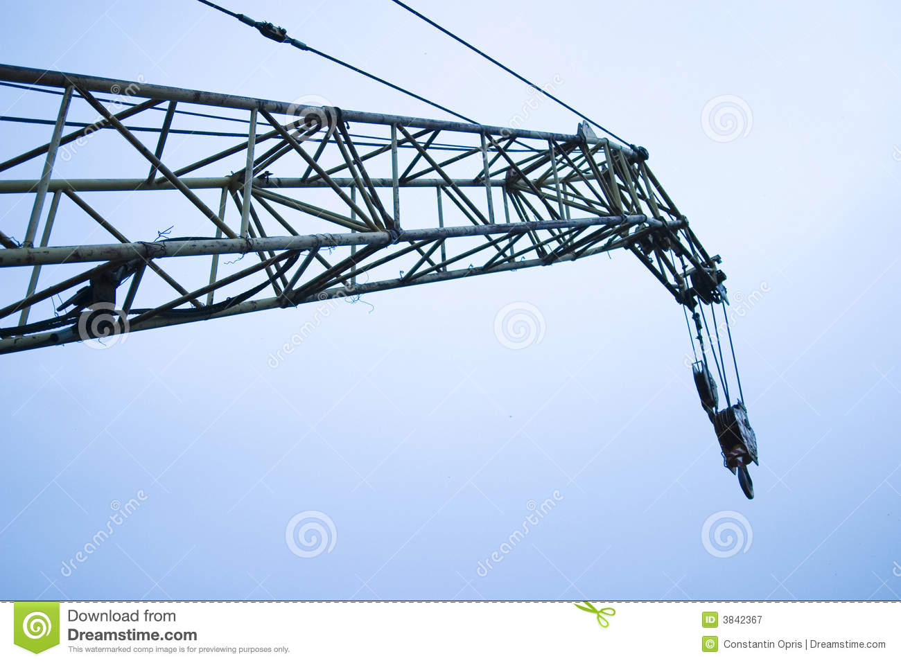 Crane Boom And Sky Royalty Free Stock Photography   Image  3842367