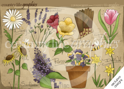 Primitive   Country Spring Clipart At Country Life Graphics   In The