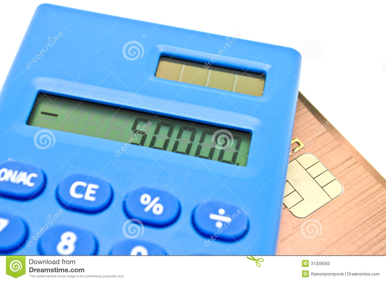 The Amount Shown On Calculator Represented For The Credit Card Debt