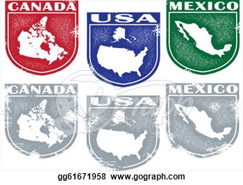Drawing   North American Country Crests  Clipart Drawing Gg61671958
